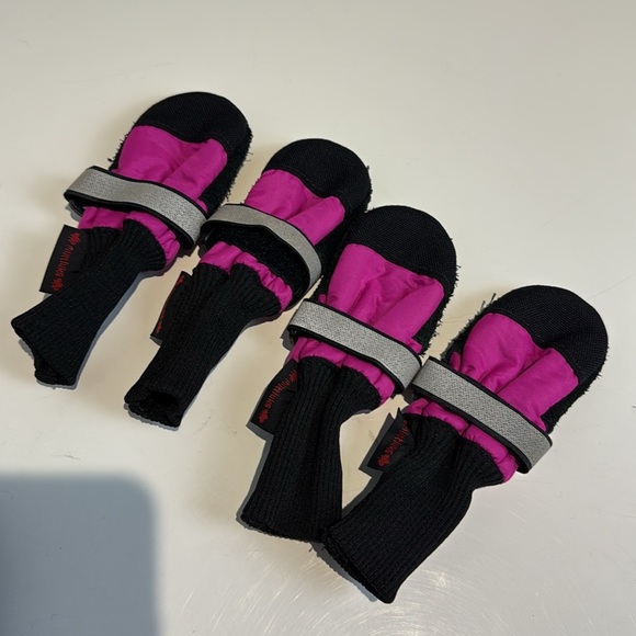 Muttluks Dog Boots Black and Pink Size Small - Picture 3 of 7